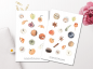 Preview: Herbst Essen Sticker Set